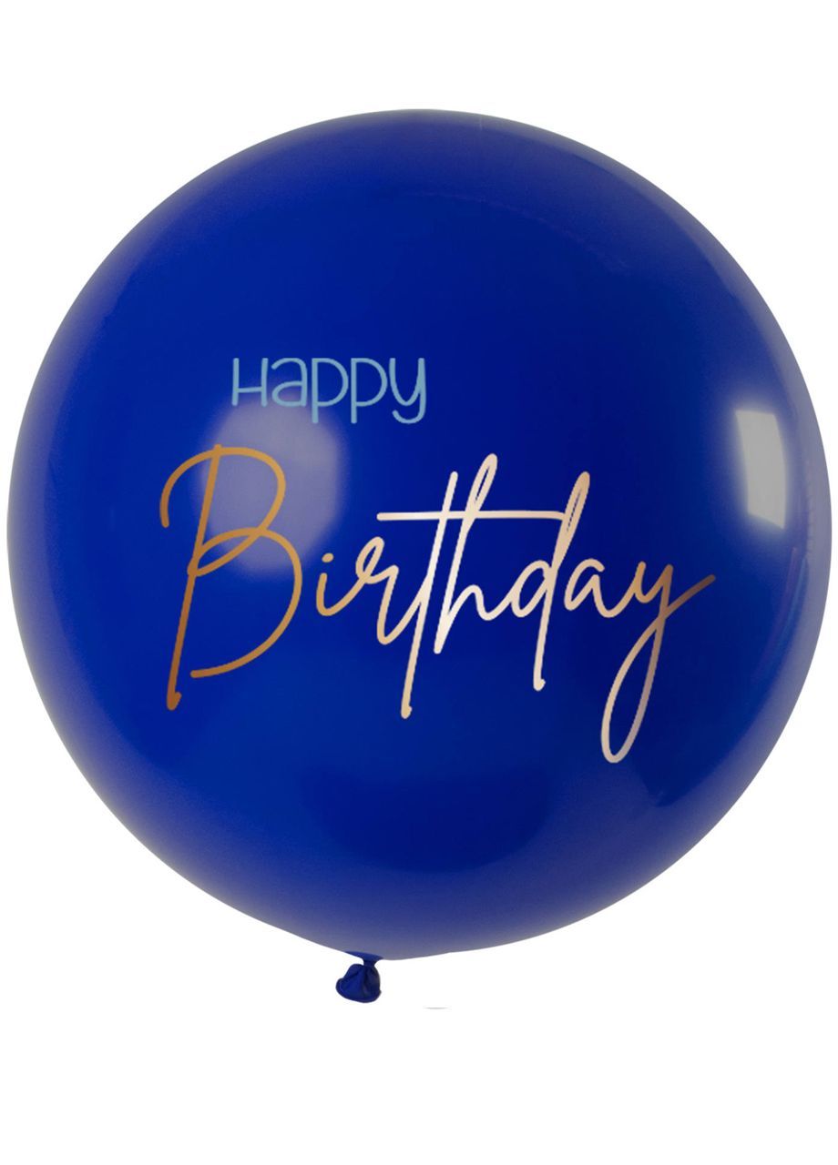 Duy balon na urodziny ELEGANT BLUE 80 cm