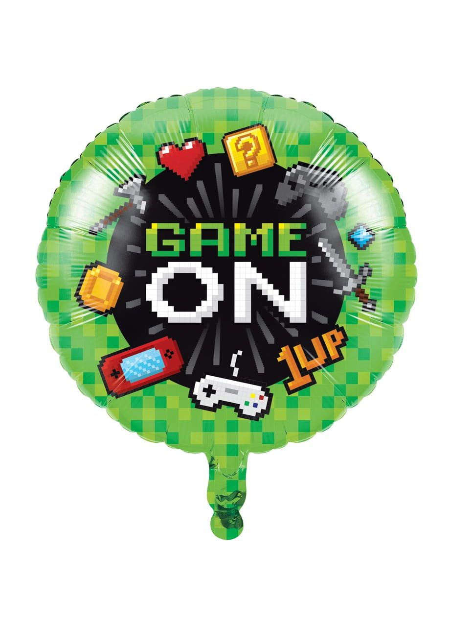 Balon foliowy GAME ON dla gracza 46cm