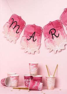 Girlanda personalizowana BABY SHOWER GIRL girlanda z wasnym napisem 9-16 znakw