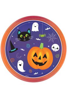 Talerzyki na Halloween HALLOWEEN FRIENDS 23cm (8 szt.)