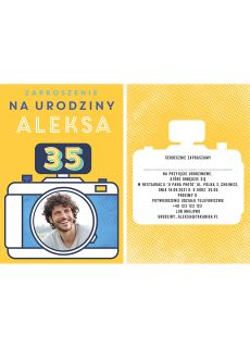 Personalizowane zaproszenia na URODZINY FOTOGRAFA