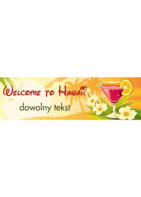 Baner hawajski ALOHA personalizowany - 38x125cm