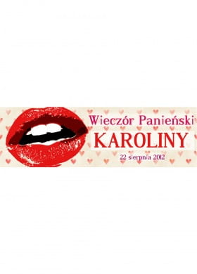 Baner na wieczr panieski USTA 125x38cm